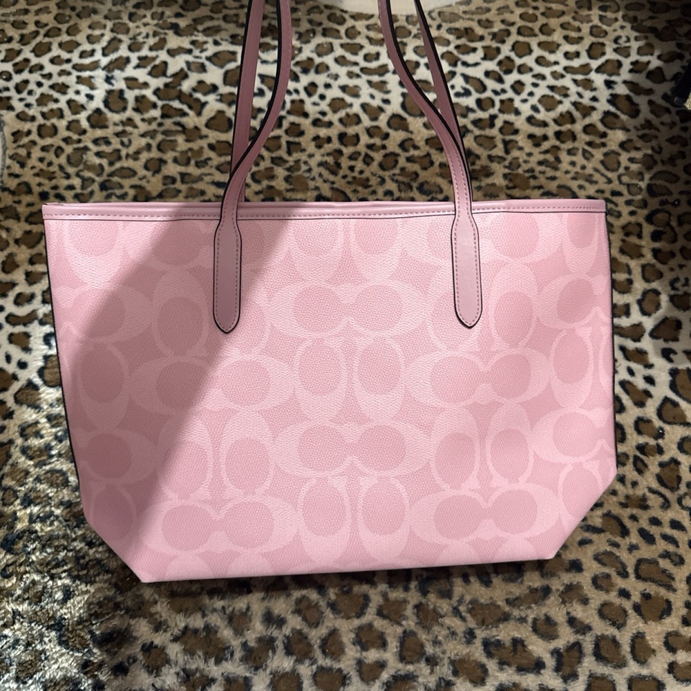 Coach Light Pink Signature Tote - Picture 2 of 6